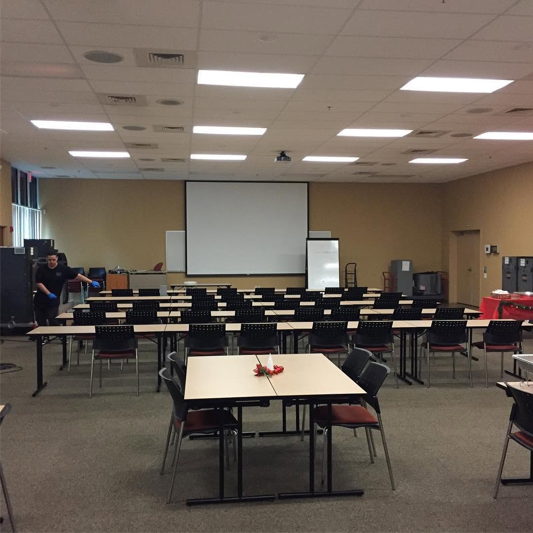 Trane conference room after Mission Floor Care service